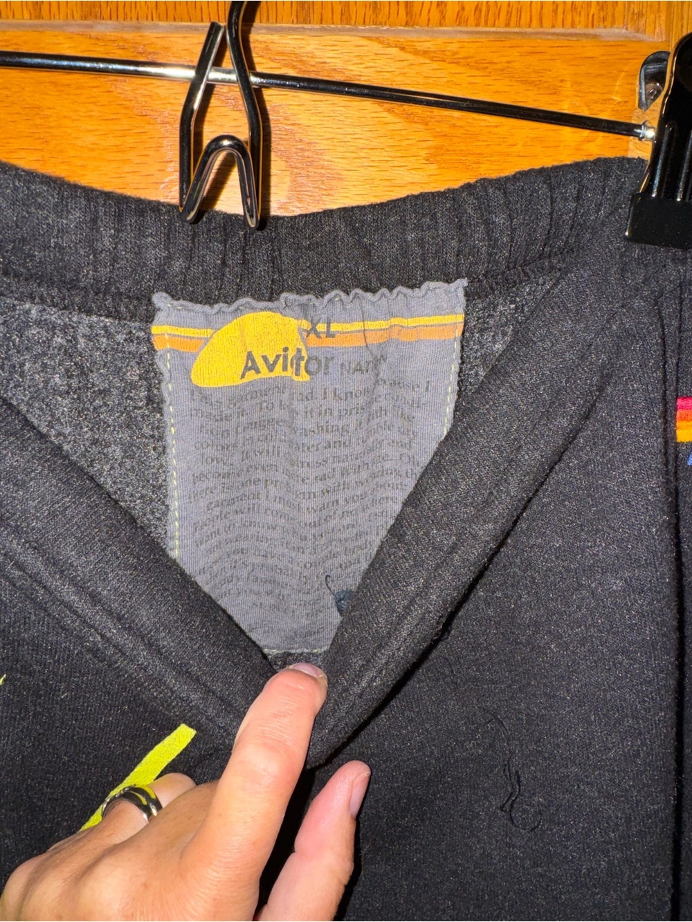 Aviator Nation Black Rainbow Lightning Bolt Hoodie & Jogger SET RARE - Picture 6 of 7